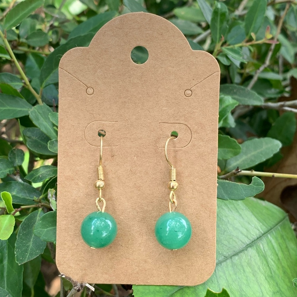 Green aventurine earrings